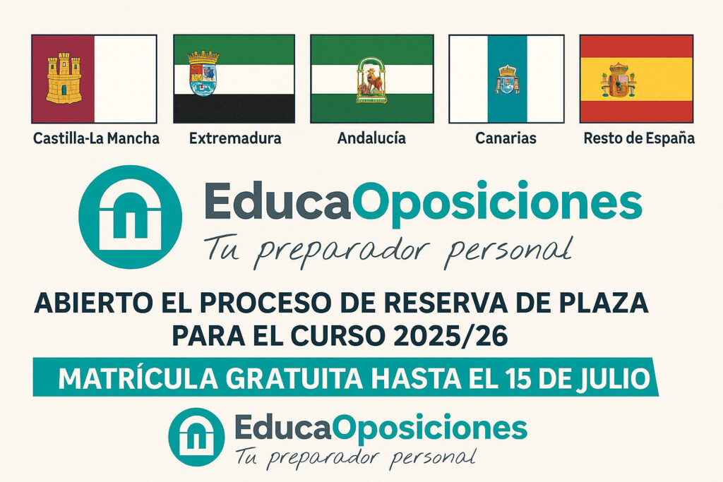 Matrícula 2025 Oposiciones Inspector de Educación